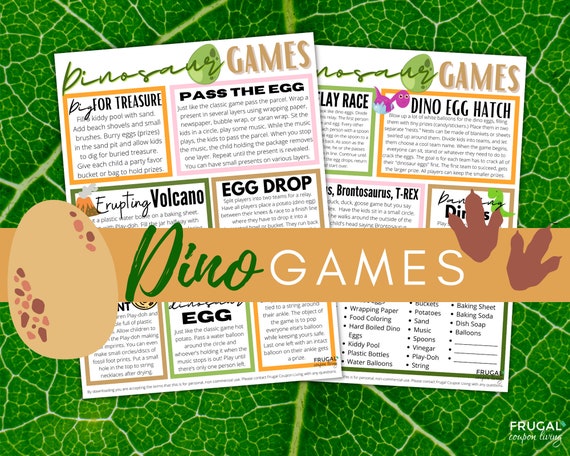 Dinosaur Party Game Printables 11 Fun Birthday Party Games 