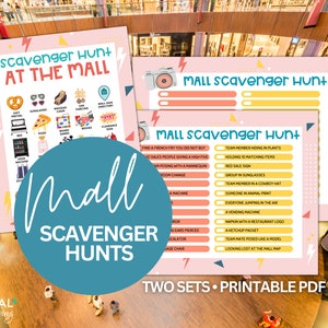 Mall Scavenger Hunt Ideas | Group Scavenger Hunt at the Mall | Mall Scavenger Hunt Checklist for Tweens | Printable Scavenger Hunt List