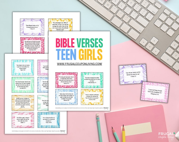 20 Encouraging Printable Scripture Cards | Sunday School Teacher Gift ...
