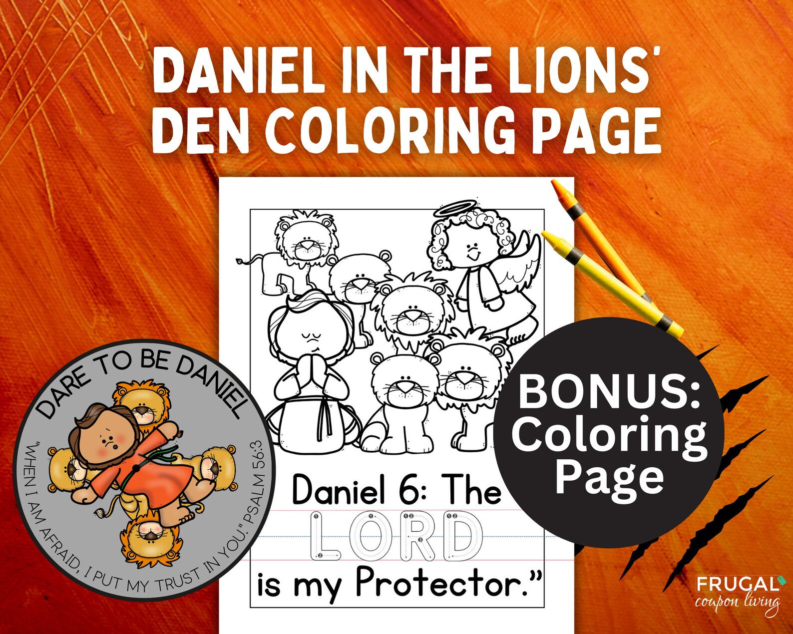 Daniel in the Lions' Den Coloring Wheel, Daniel and the Lions' Den ...