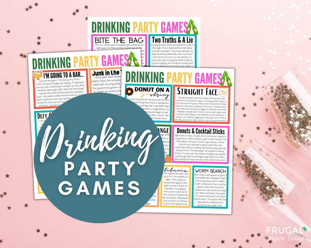 Drinking Party Games for Adults 21st Birthday Party Games Printable Adult Birthday Game Funny
