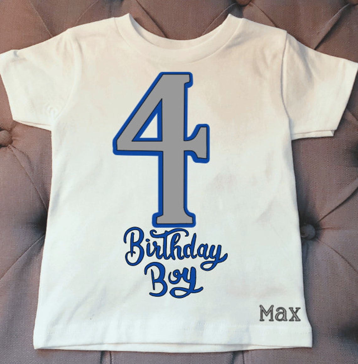 4 year old birthday boy shirt Etsy