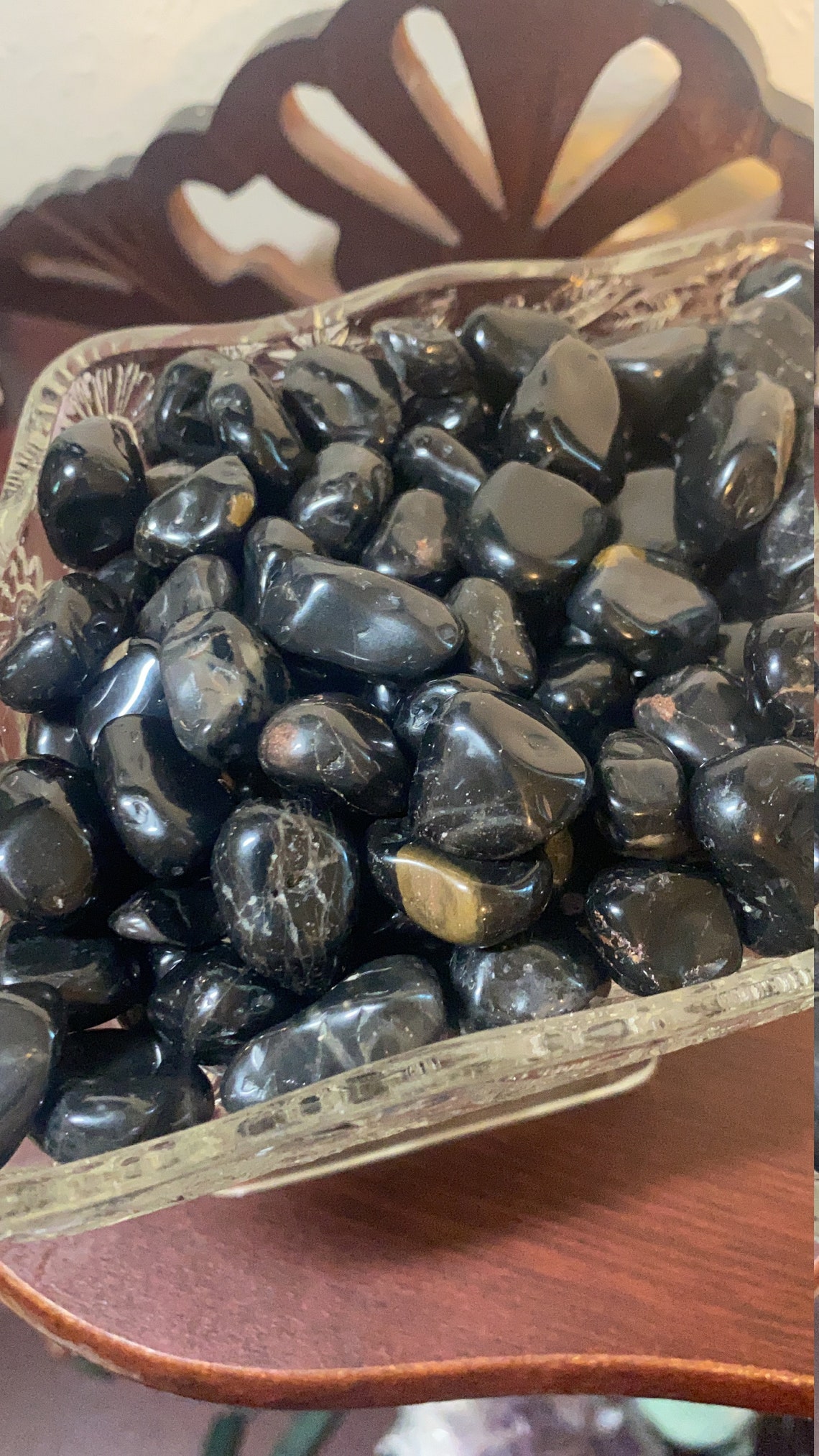 Black Onyx Tumbled Stones Etsy