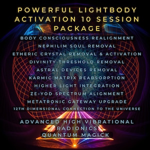 Lightbody Activation & Integration Package | Powerful Remote Radionics Quantum Magic High Dimensional Upgrade 10 sessions