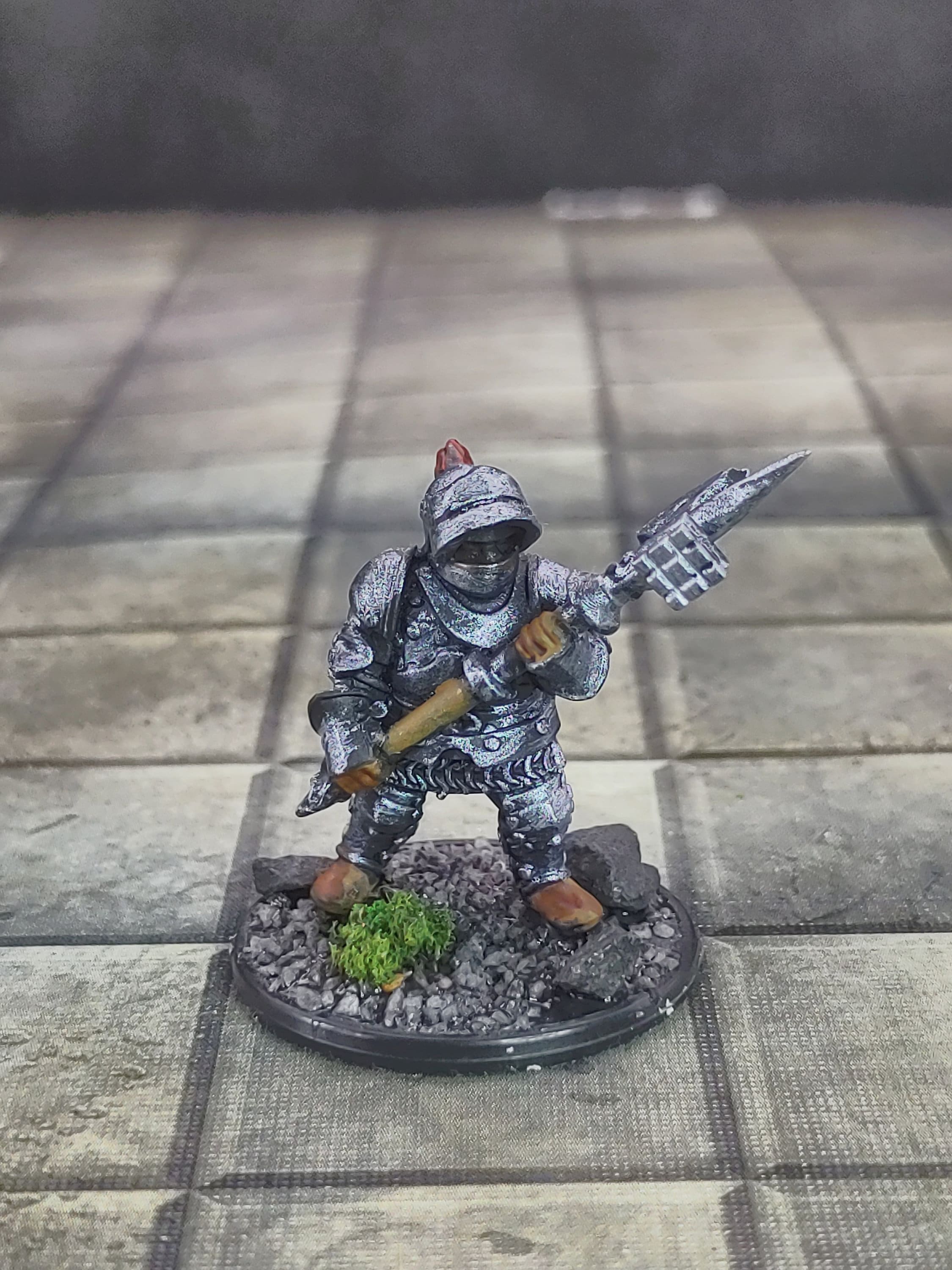 Hand Painted Dwarven Knight Miniature: Tabletop RPG Character