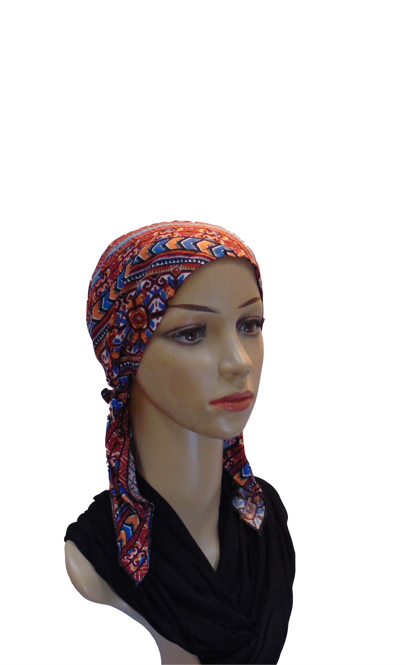 Head scarf bandana head wrap pretied cotton paisley hear Etsy