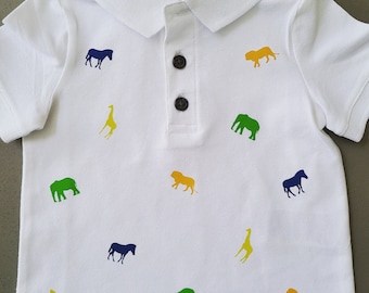 Wild One Animal Shirt, Polo Shirt, Toddler Golf Shirt, Custom Polo Shirt