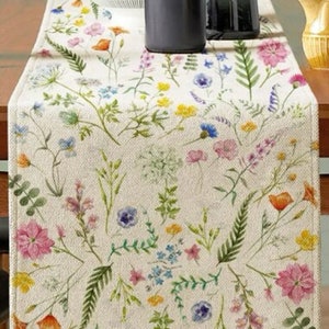 Floral and Ferns Table Runner  33 x 200