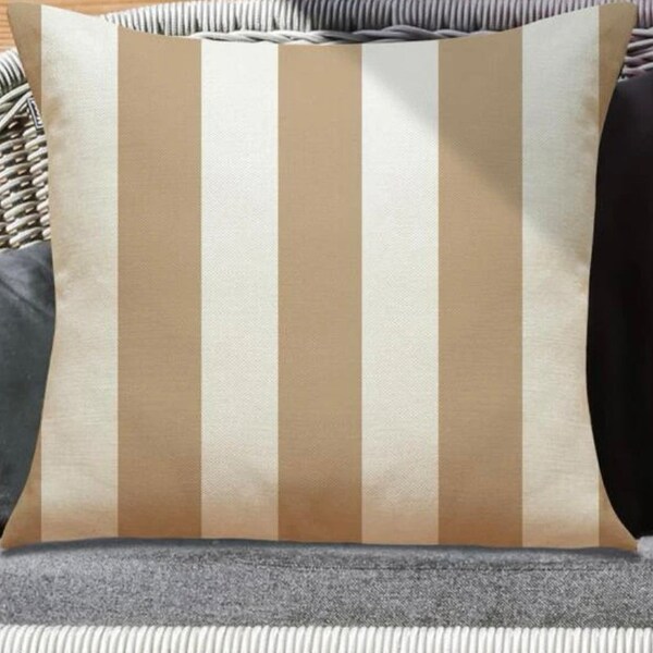 Waterproof Outdoor Cushion with Inner pad included Striped Square 45 x 45 cm