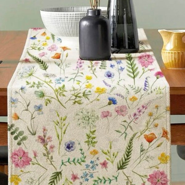 Floral and Ferns Table Runner 33 cm x 183 cm