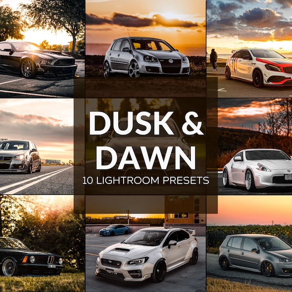 Dusk & Dawn Car Lightroom Presets Pack (Desktop + Mobile)