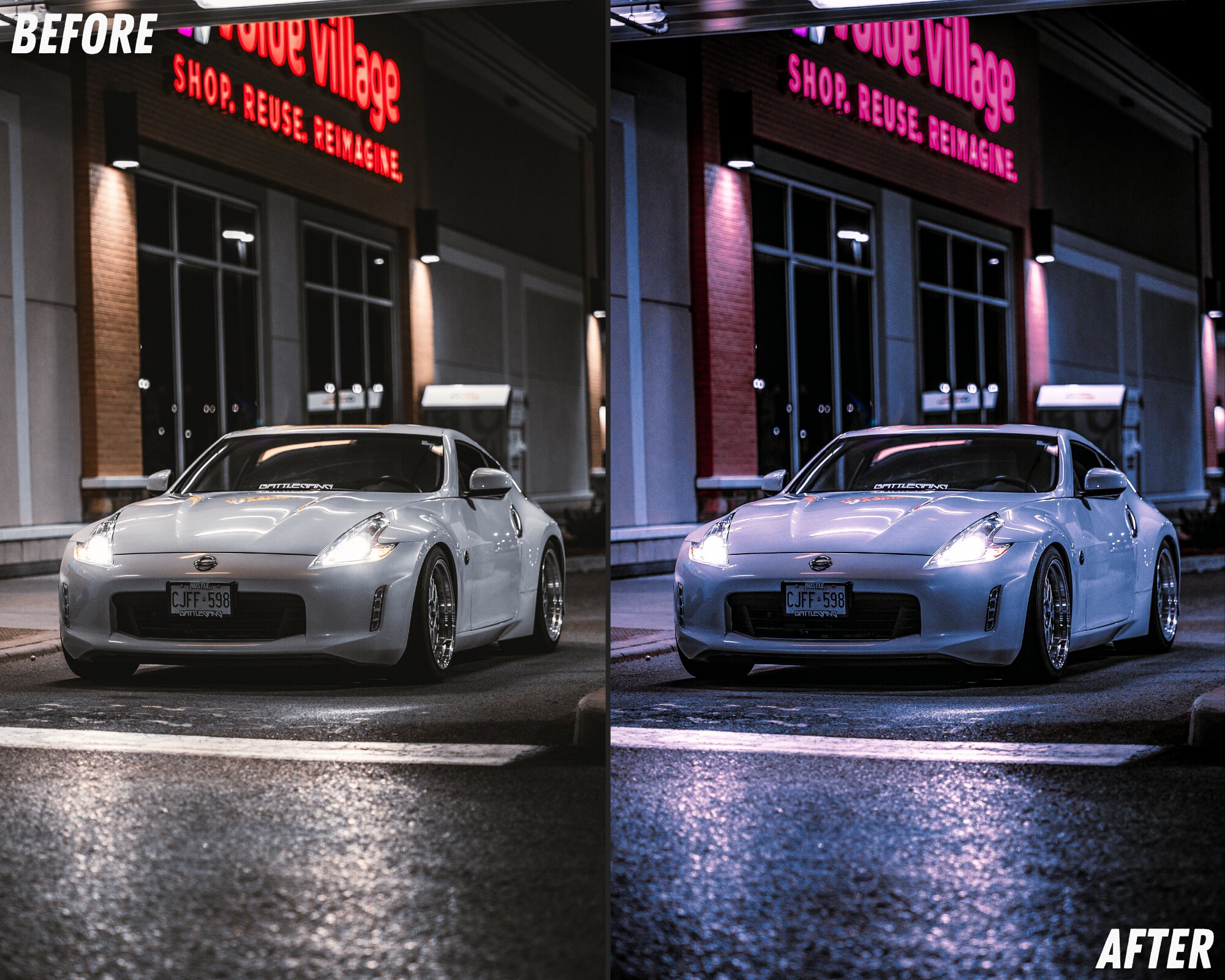 Neon Light Night Car Lightroom Presets Pack desktop Mobile Etsy UK