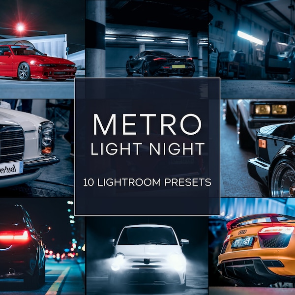 Metro Light Night Car Lightroom Presets (Desktop + Mobile)