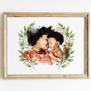 Unique Mothers Day Gift, Mommy and Me, Custom Photo Gift For Mom, Grandma Gifts, Family Portrait, Gift for Wife from Husband, Nursery Decor