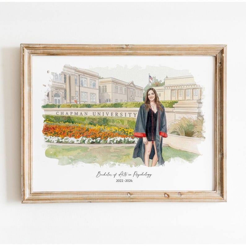 Custom Graduation Gift, Personalized Graduation Portrait, Class of 2026 ...
