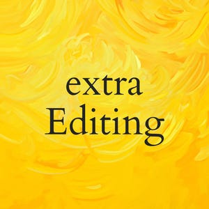 May include: A yellow abstract background with the text "extra Editing" in black.