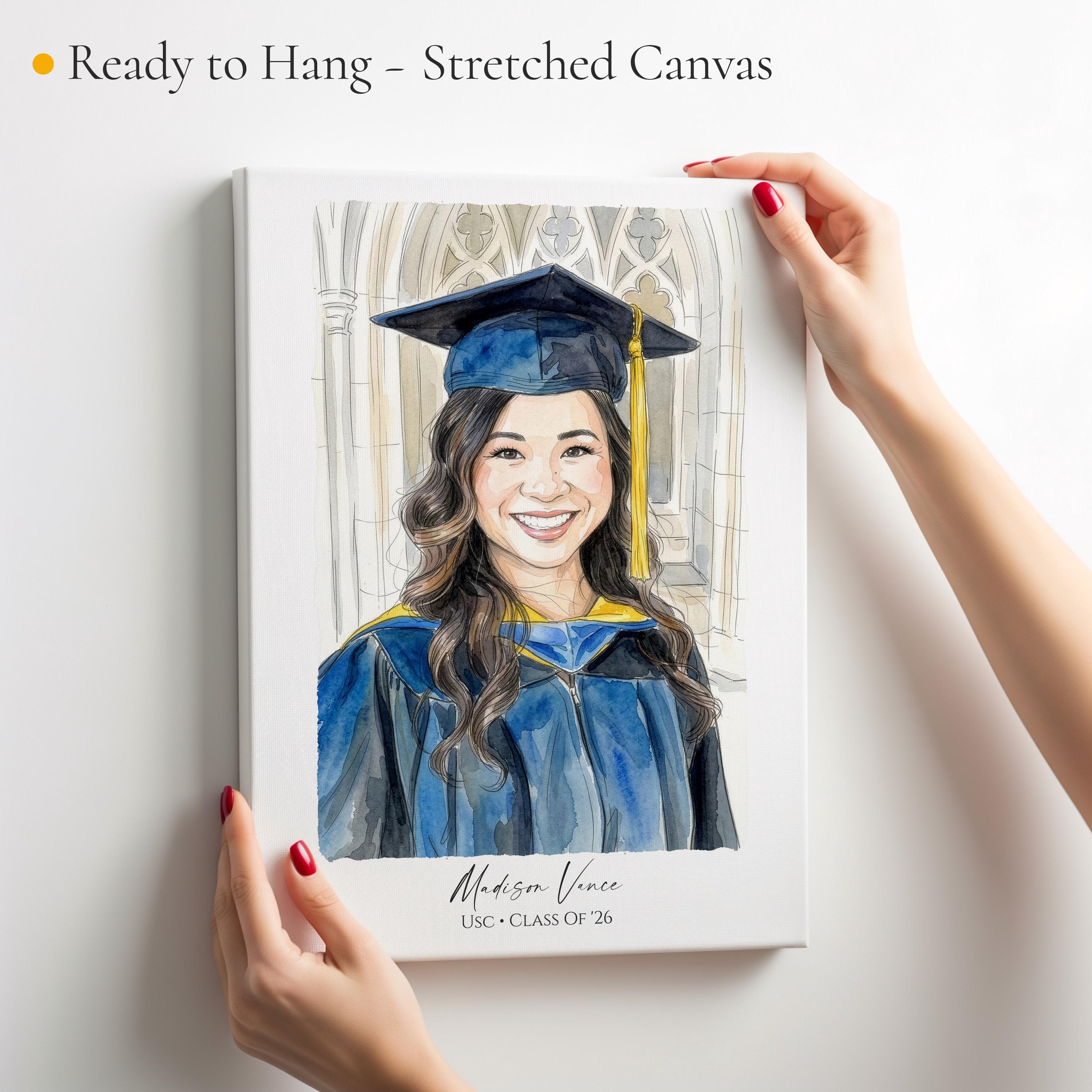 Custom Graduation Gift, Personalized Graduation Portrait, Class of 2026 ...
