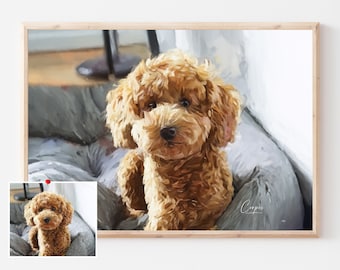 Custom Watercolor Pet Portrait: Dog & Cat Memorial Art