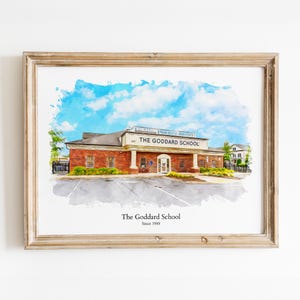 Custom Principal Gift, Watercolor School Portrait from Photo, Teacher Retirement Gift, Graduation Portrait, Personalized Assistant Principal