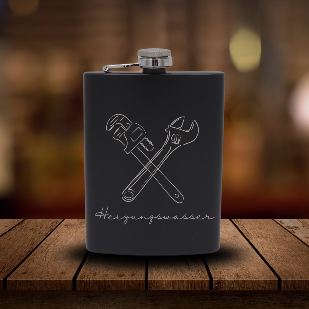 Heating Water Hip Flask Gift Set Plumber Mountains Alps Etsy