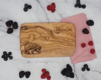 Papa Bear Husband Boyfriend Gift | Bear | Valentine's Day | Personalized Cherry Wood Board | Couple | Christmas Gift | Breakfast Board