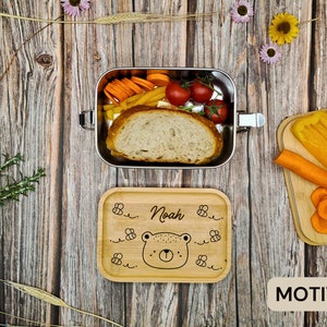 Cute Kids Lunchbox Personalized | Kindergarten School | Personalized Gift Boy Girl | Kitchen Bread Box