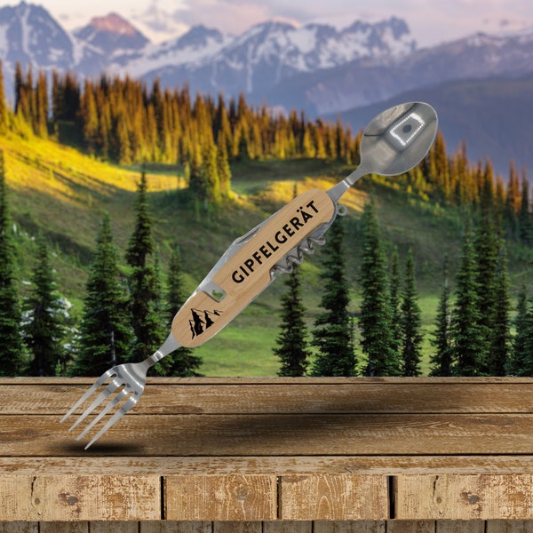 Summit device camping cutlery | mountains | Hiking | Gift idea | Birthday gift | Gift set | Kitchen | Knife fork spoon corkscrew