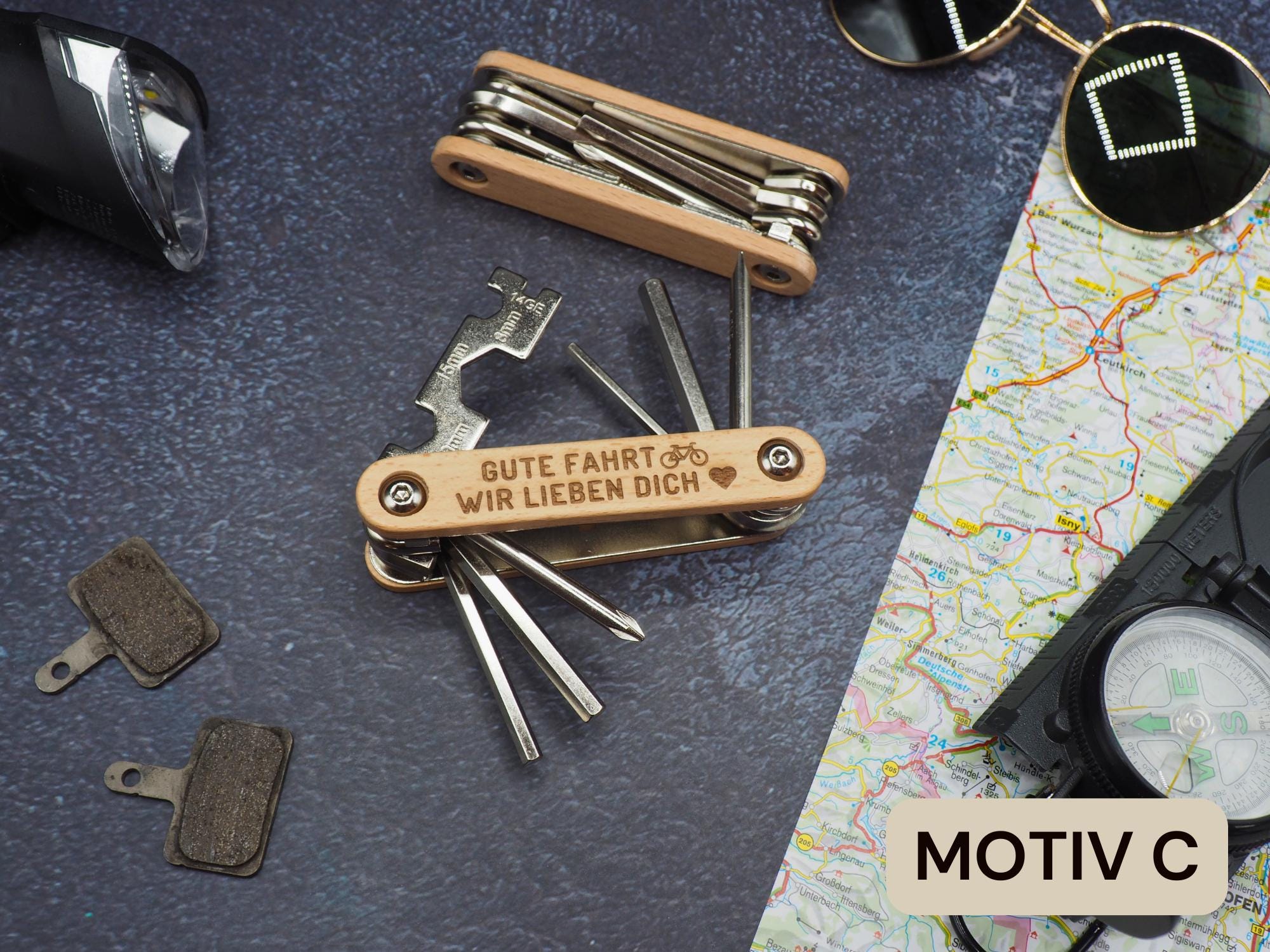 Bicycle multi-tool | Hiking | Gift idea | Birthday present | Cycling | Equipment | Men's Father's Day gift