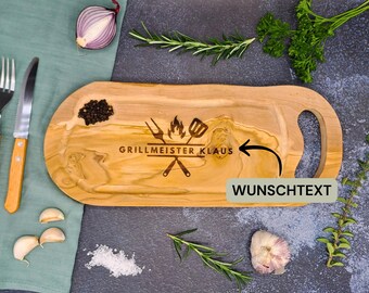 Olive wood steak board | BBQ grill board | Garden grilling | Cutting board | Men's gift | Father's Day | Birthday | Kitchen