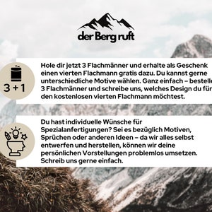Personalisierter Name Flachmann Geschenkset Berge Alpen Wandern Edelstahl-Trinkflasche Outdoor Camping Geschenkidee Bild 7