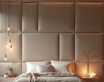 Personalized/Custom Upholstered King Queen size  Headboards Bedroom Luxury soft Wall Panels-Modern interior Decor/ unique headboard