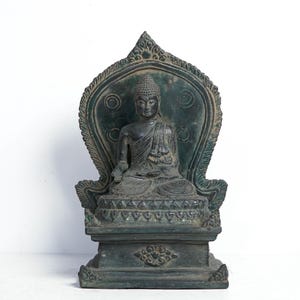 Buddha Bronze Statue 20 cm, Bronze Buddha Skulptur, antike Buddha Statue, Buddha Figur, Buddha Statue Dekor