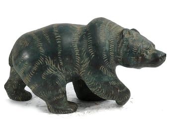 Bronze Polar Bear Figure Sculpture, Polar Bear Lover, Animal, Bronze Statue, Brass Decoration, Bear Miniature, Bear Ornament, Christmas Gift