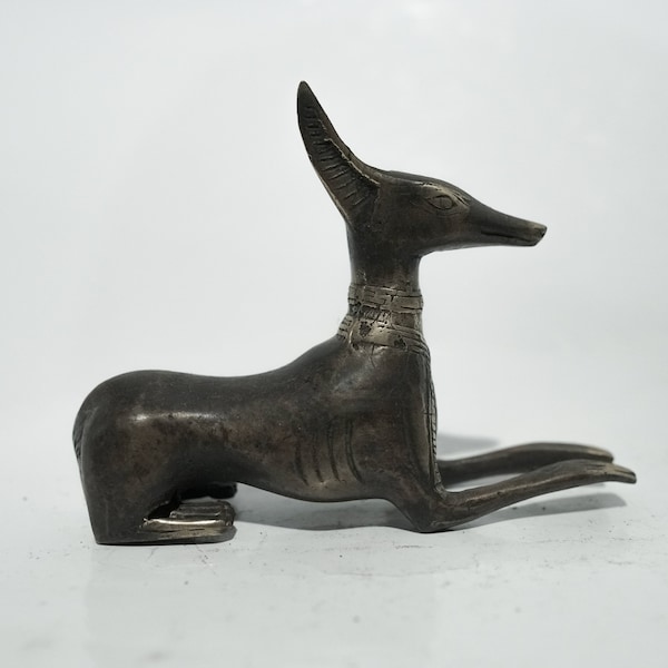 Ancient Egypt Dog Anubis Statue - Guardian Beast - Egypt - Egyptian - Bronze Statue - Home Decor - Room Decor -  || 3.2 Inch / 8.3 Cm