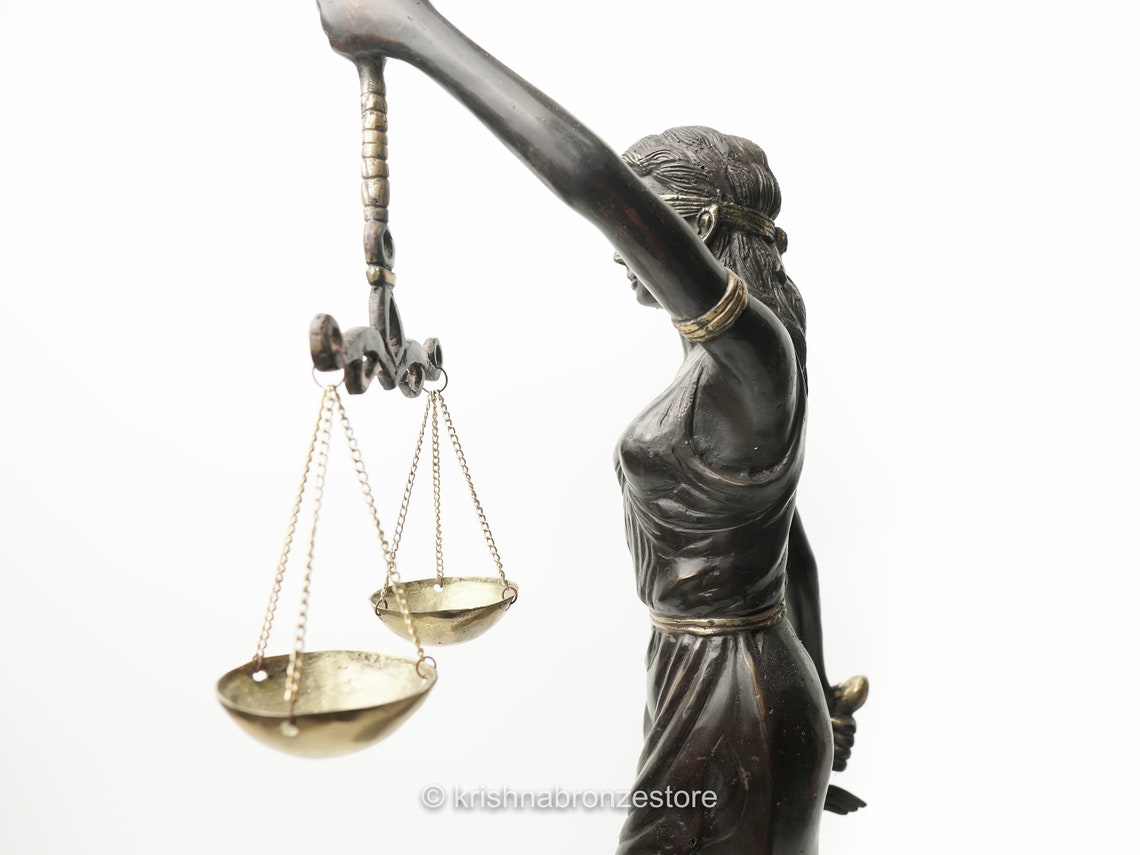 Bronze Lady Justice Statue the Goddess of Justice Roman Etsy
