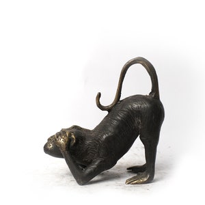 Bronze Monkey Figure Sculpture, Monkey Statue, Animal Bronze, Animal Statue, Monkey Ornament, Miniature, Home Decor, Room Decor, Gifts Idea