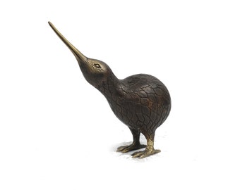 Kiwi Bird Bronze Statue, Kiwi Bird Figure, Bird Statue, Kiwi Miniature, Kiwi Ornament, Housewarming, Home Decor, Office Decor, Gifts Idea