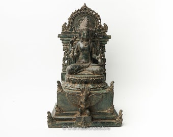 Goddess Sarasvati Statue , Sarasvati Idol, Saraswati Sculpture, Mother Goddess,  Goddess of knowledge, 14" inch ( 35 cm )