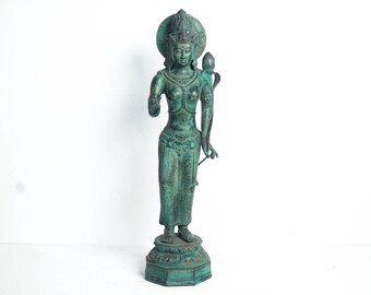 Bronze The Goddess Tara, Tara Sculpture, Buddhism, Buddhist, Goddess Statue, Handmade, Hand Carved, Home Decor, Room Decor, Housewarming