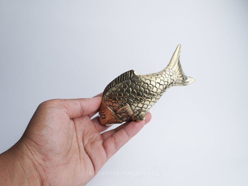 Bronze Small Fish Sculpture Bronze Statue 3.2 Inch / 8.1 Centimeter image 9