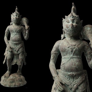 Lord Hanuman Statue, King Of Monkey, bhakt Hanuman, Hindu God of Strength and Power, Bronze Hanuman, Brass Decor, Copper Decor, Gifts