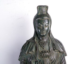 Kwanyin Bronze Statue 17.7" inch/45 Cm ,buddhism ,buddha ,kuanyin ,avalokitesvara ,buddhist ,quanyin ,buddhadharma ,spiritual ,vihara
