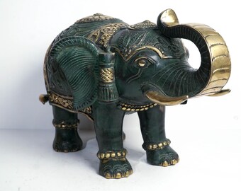 Bronze Elephant Sculpture 30 Cm - 11.8" inch, Bronze Statue, Elephant Lover, Animal Statue, Handmade, Handcrafts, Bronze Decor, Gifts