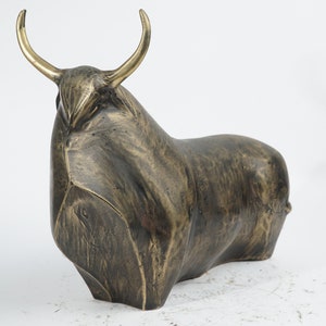 Abstract American Bison Sculpture, Bronze Sculpture, Bison Bronze, Animal, Bison Lover, Miniature, Housewarming, Home Decor, Outdoor