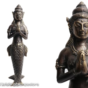 Mermaid Bronze Sculpture, Brass Sculpture, Handmade, Bronze Decor, Mermaid Decor, Home Decor, Bronze Sculpture, Gifts