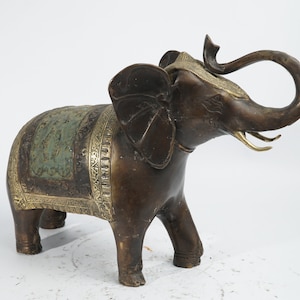 Bronze Thai Elefant Skulptur, Elefant Figur, Elefanten Liebhaber, Tier, handgemacht, handgeschnitzt, Elefant Ornament, Wohnkultur, Geschenke