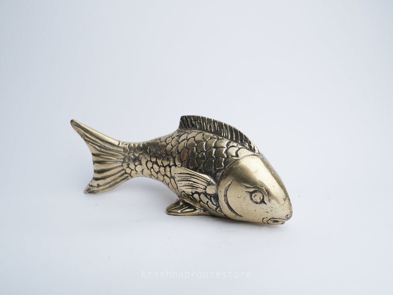 Bronze Small Fish Sculpture Bronze Statue 3.2 Inch / 8.1 Centimeter image 3
