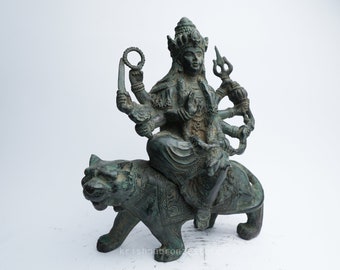 Goddess Durga, Lord Parvati, Lord Kali, Bronze Statue, Protection, Strength, Motherhood, Destruction, Bronze Statue, Hinduism, Hindu Gods