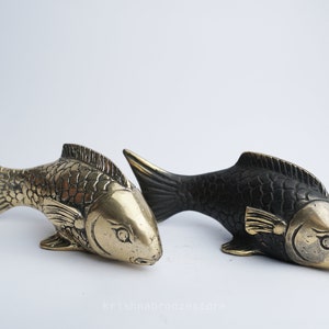 Bronze Small Fish Sculpture Bronze Statue 3.2 Inch / 8.1 Centimeter image 1