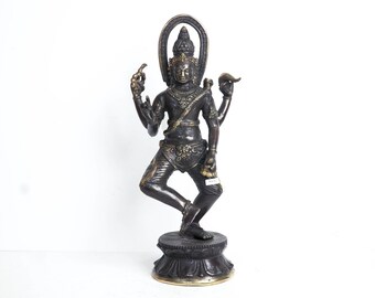 Bronze Goddess Shridevi Sculpture 20 Cm - 7.8" inch, Bronze Statue, Handmade, Hand Craved, Housewarming, Home Decor, Room Decor, Gifts